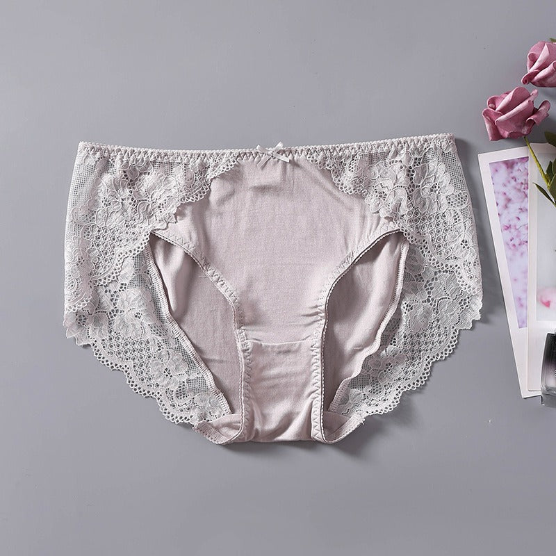 Women Silk Lace trim Panties