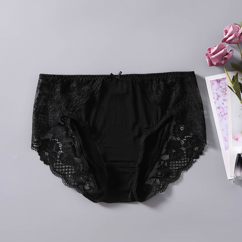 Women Silk Lace trim Panties