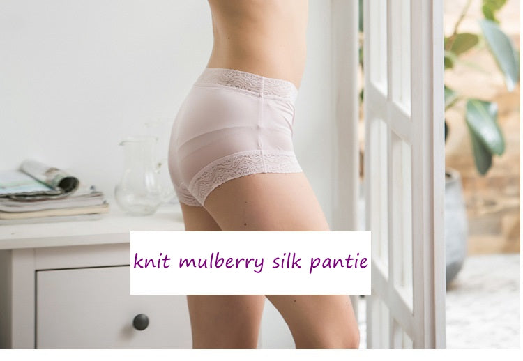 Culotte en soie tricotée pour femme, taille moyenne