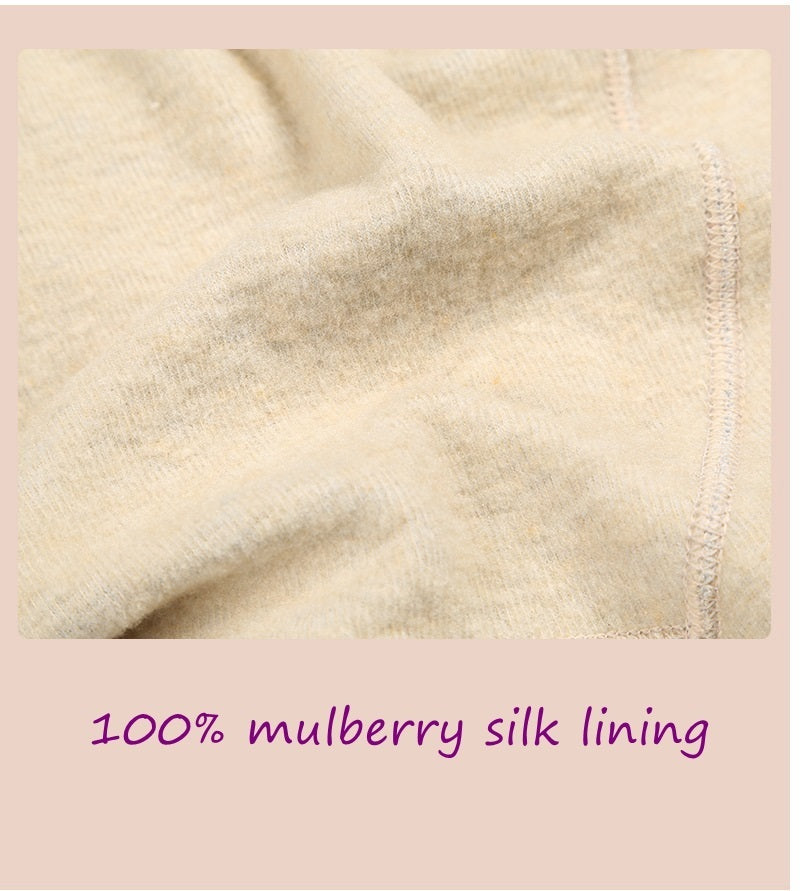 Herren-Sweatshirt/Leggings/Thermounterwäsche aus Maulbeerseide mit Rundhalsausschnitt