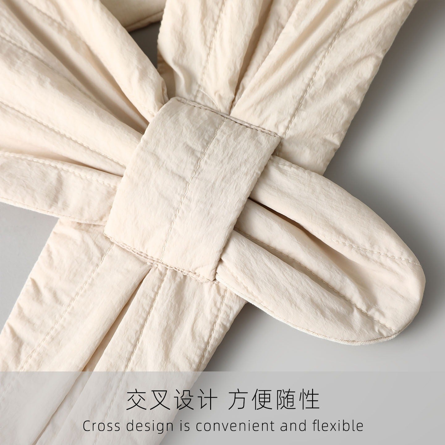 Silk-Filled Neck Warmer, Cross Wrap Design