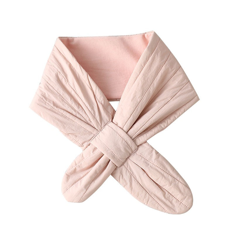 Silk-Filled Neck Warmer, Cross Wrap Design