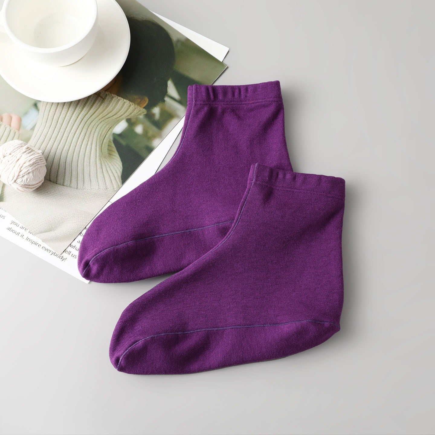 Silk Wool Thermal Sleep Socks, Thickened for Fall/Winter