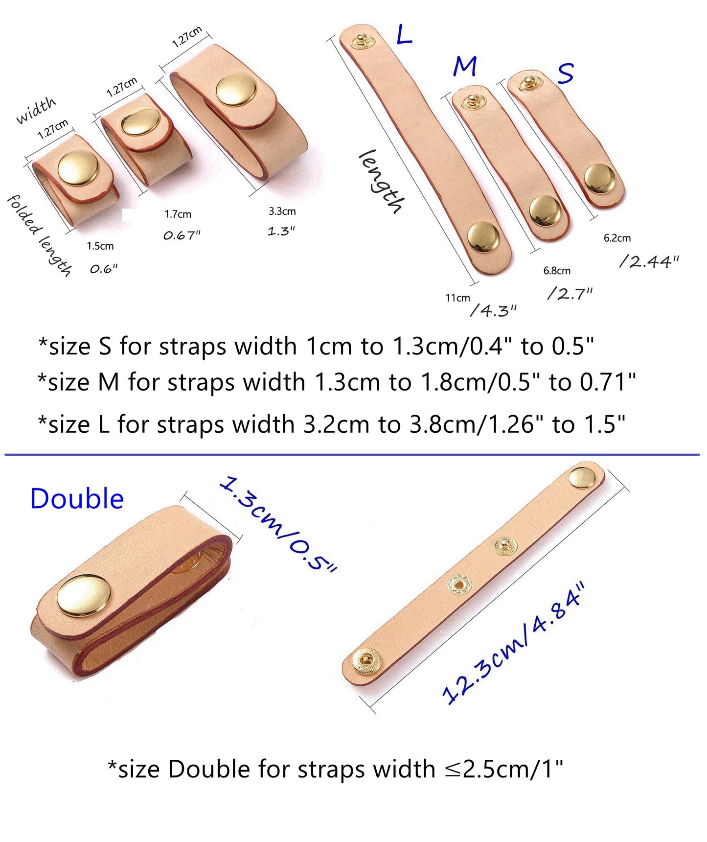 Leather Strap Adjust Buckle/Strap length adjuster