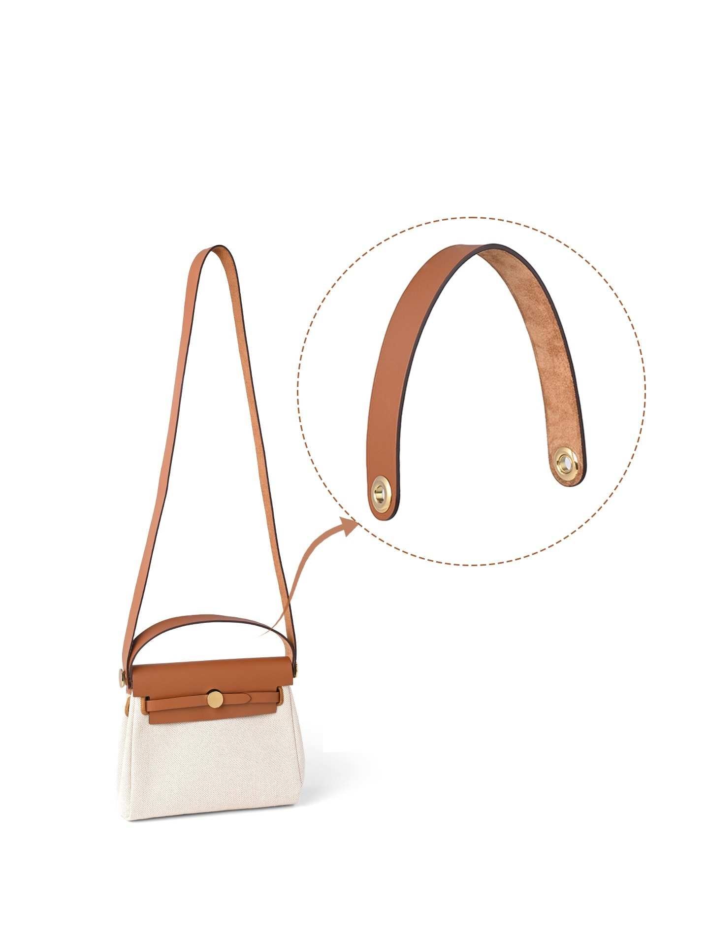 Handle/Shoulder Strap for Herbag20/ mini Herbag, Hunter leather