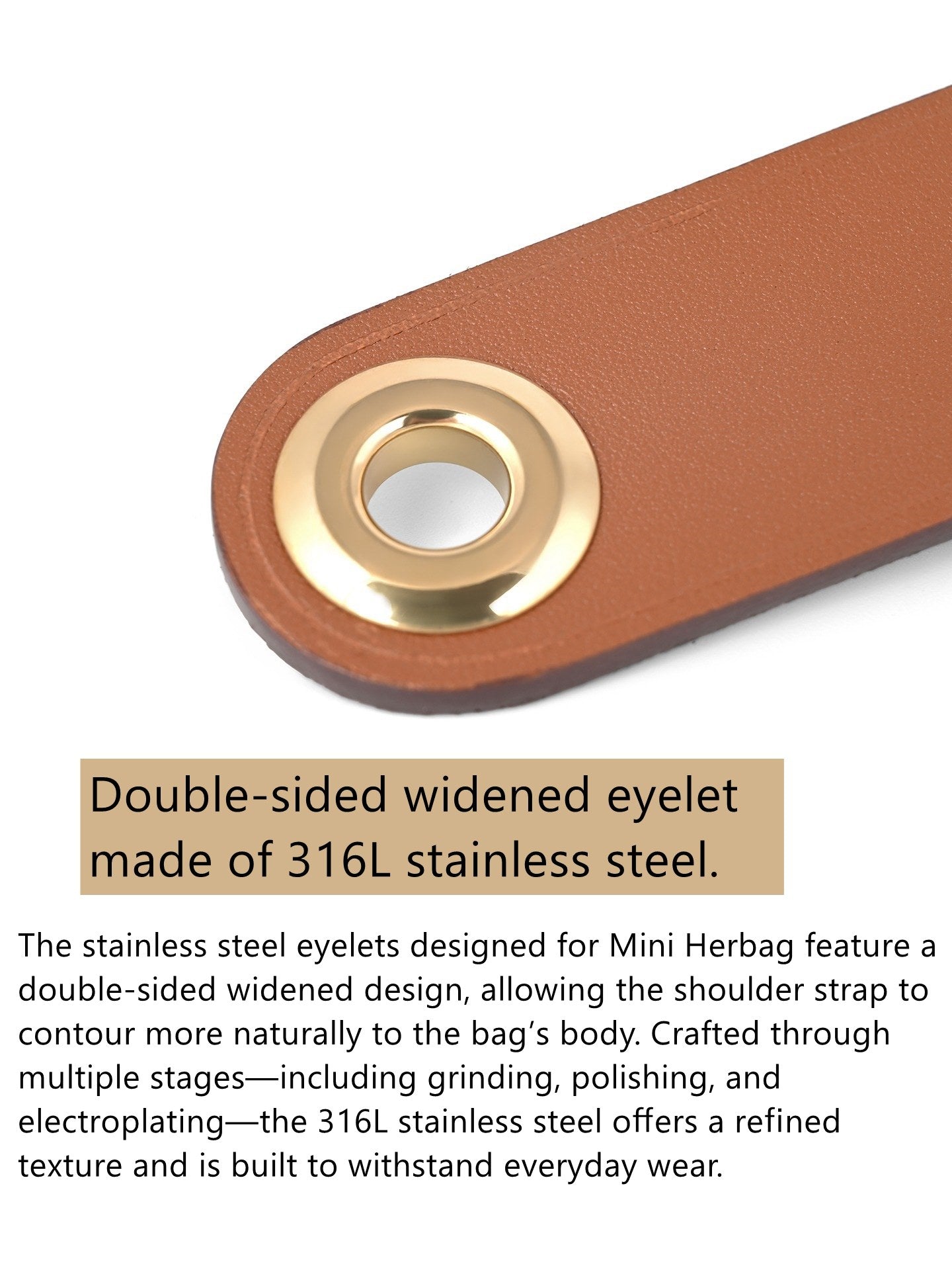 Handle/Shoulder Strap for Herbag20/ mini Herbag, Hunter leather