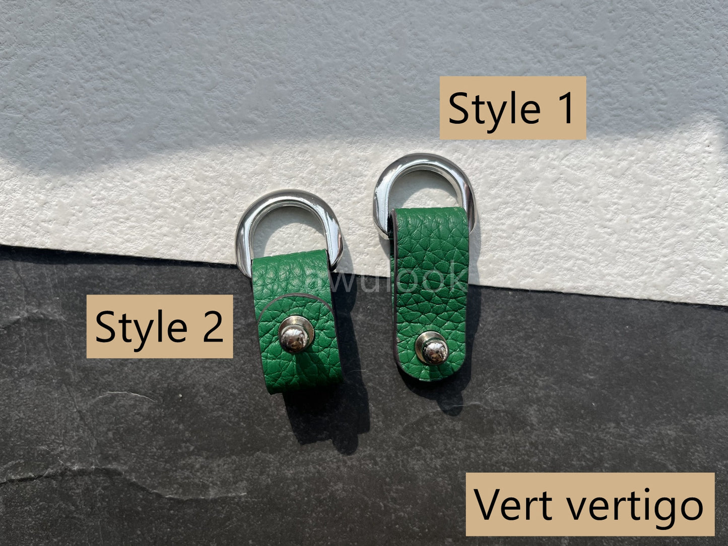 Connecteur/Protecteur d'anneau en cuir du Togo pour birkin/kelly/jardin