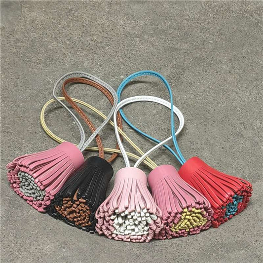 Bijou de Sac en Cuir d'Agneau, Coeur avec Lettre