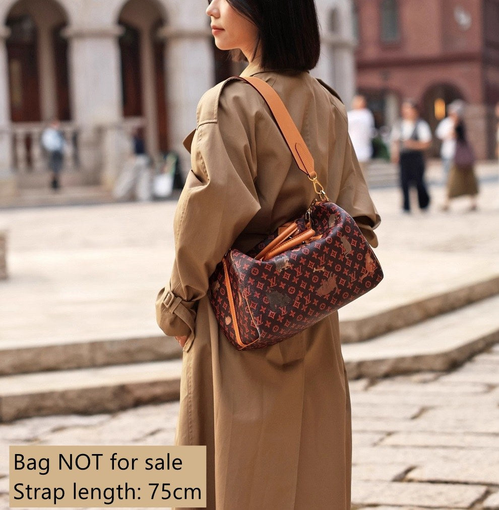 4cm Widen Vachetta Leather Shoulder Strap for Speedy 25/30, Diane bag