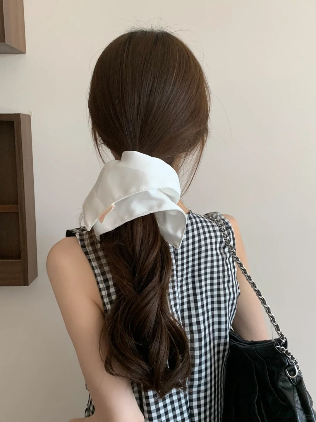 Chouchou pour cheveux 100 % soie 30Momme avec nœud
