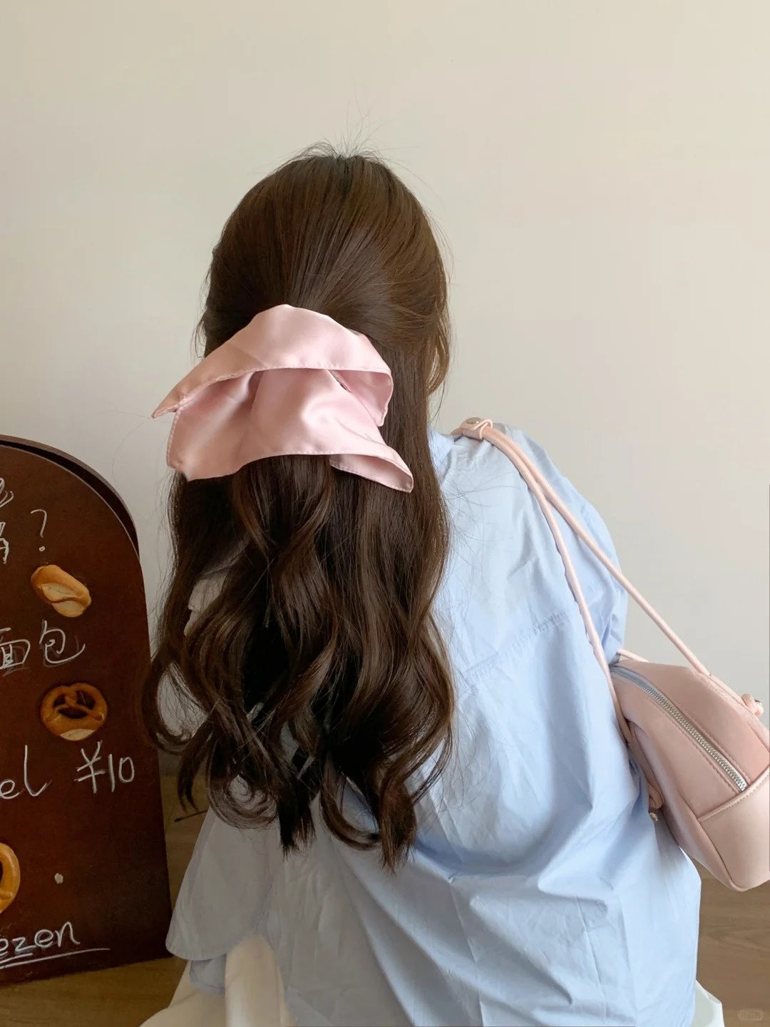 Chouchou pour cheveux 100 % soie 30Momme avec nœud