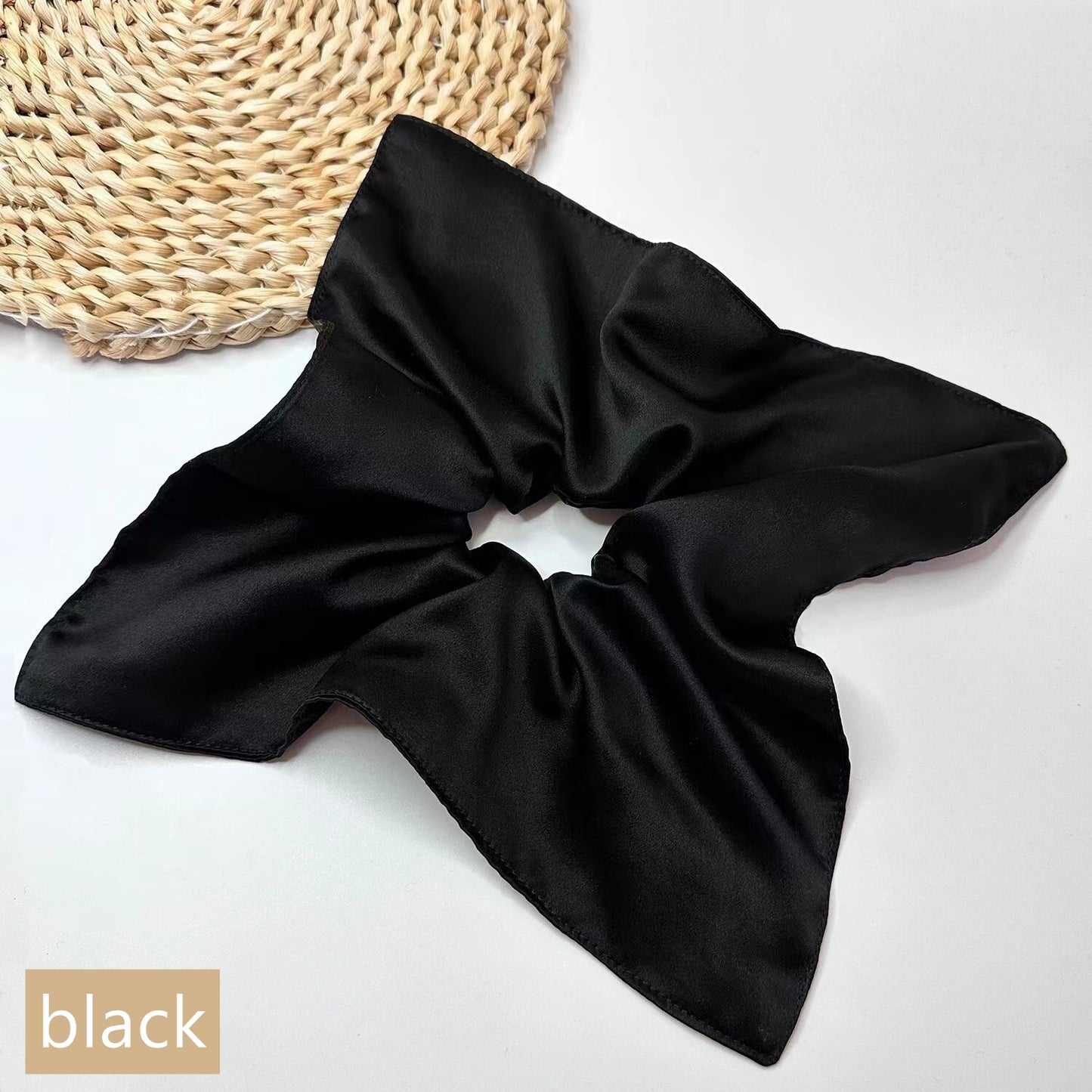 Chouchou pour cheveux 100 % soie 30Momme avec nœud
