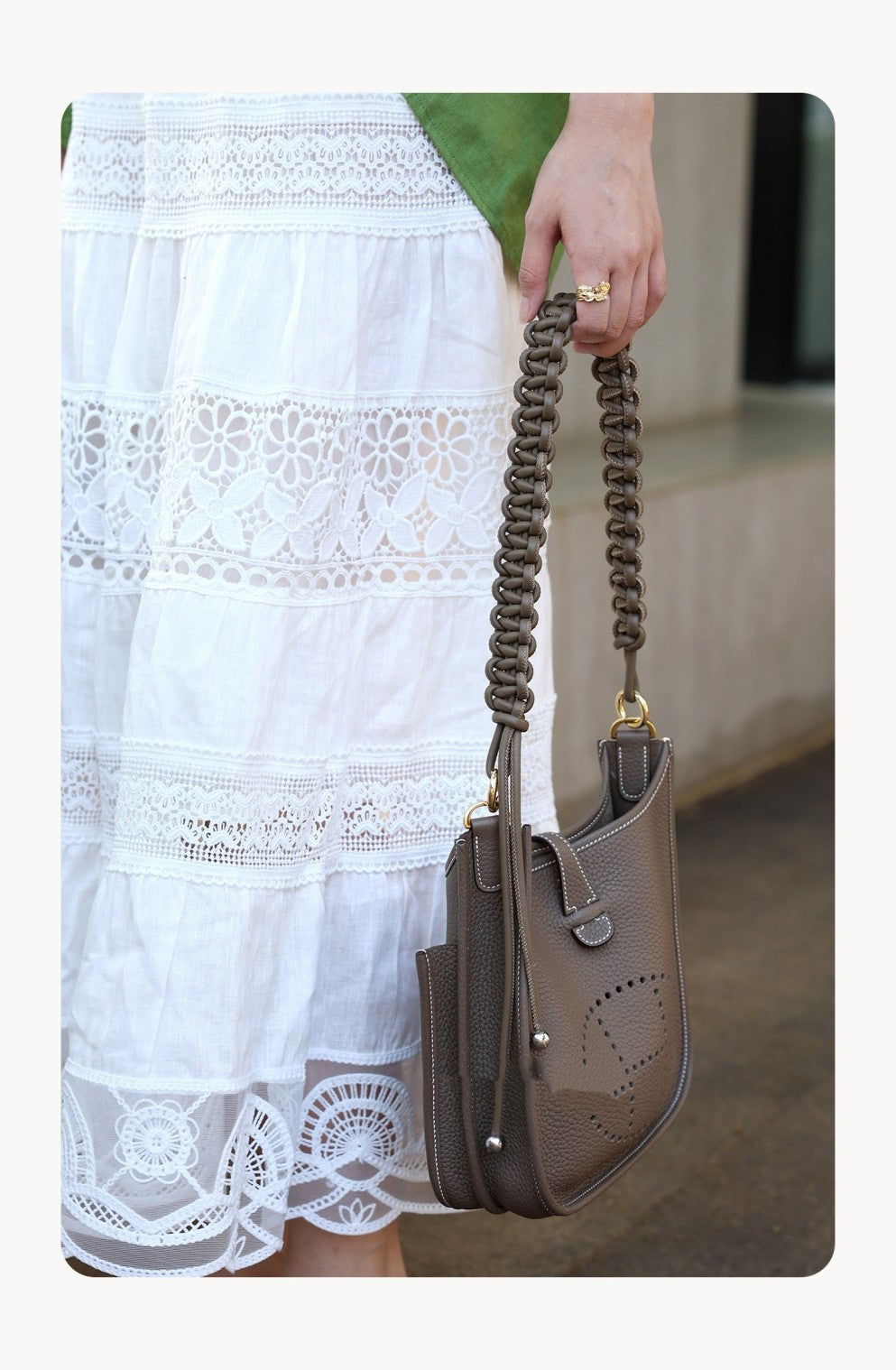 Hand Braided Leather Strap for Evelyne/Kelly/Jypsiere