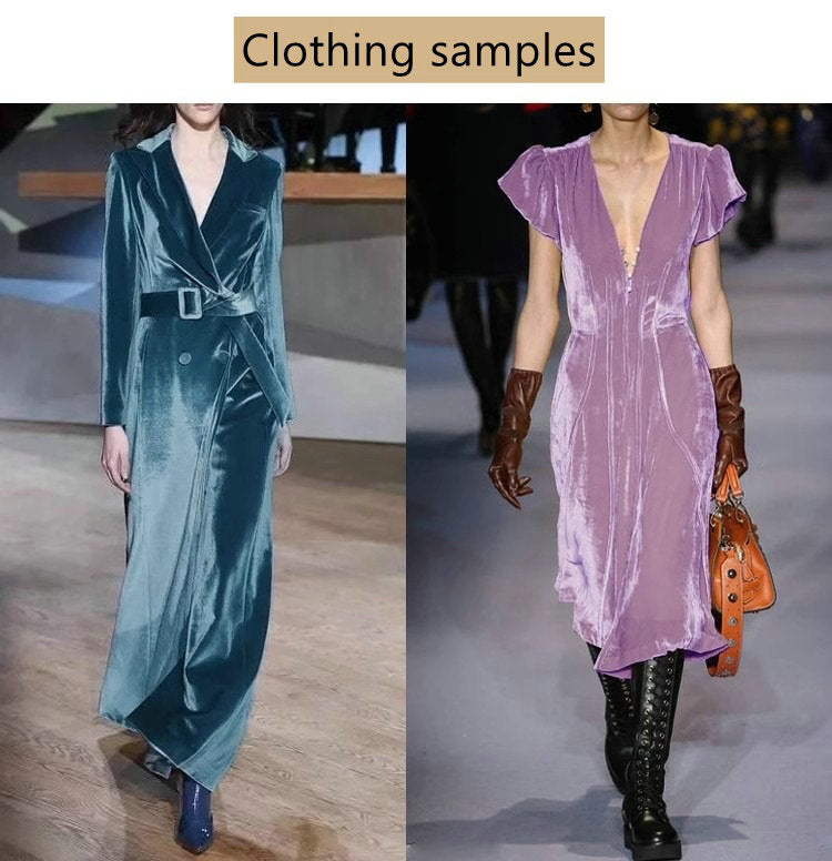 100% Mulberry Silk Velvet fabric, Width 138cm/54"