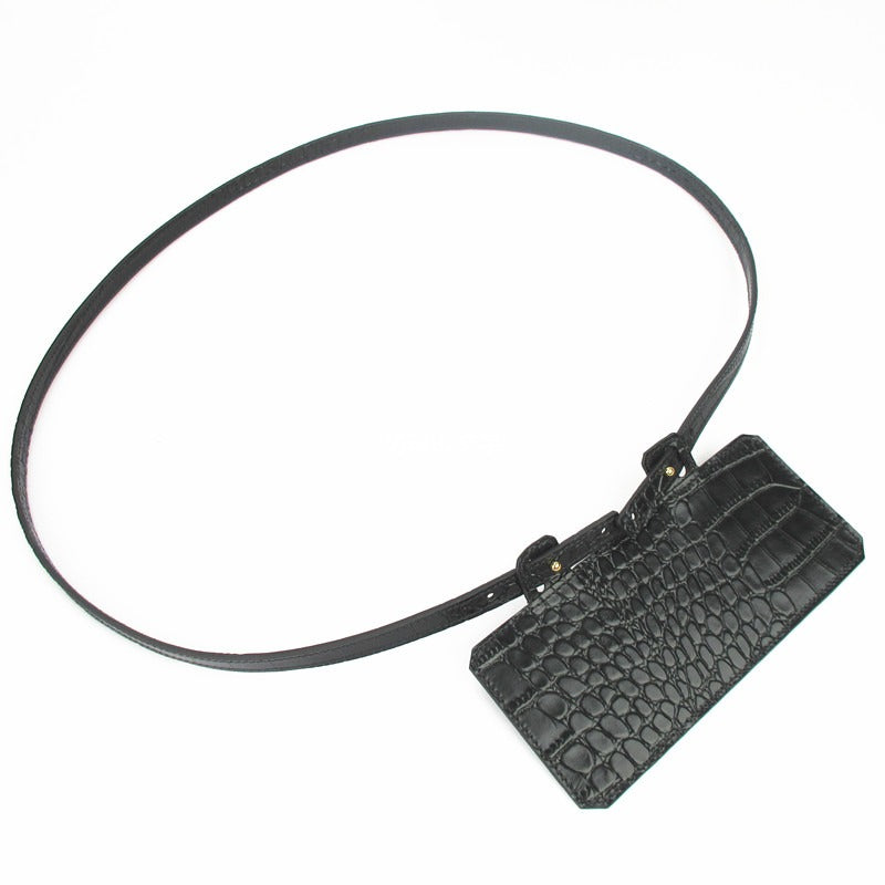 Crocodile leather Strap+Conversion Kit for Constance Slim wallet/Kelly wallet