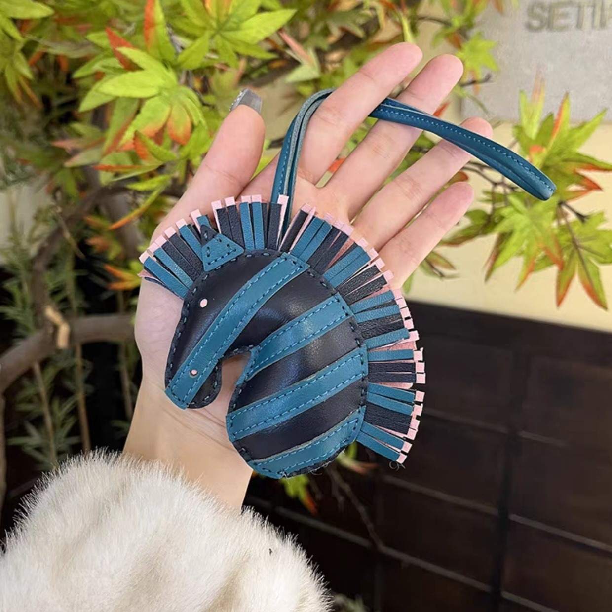 Geezee Zebra Bag charm