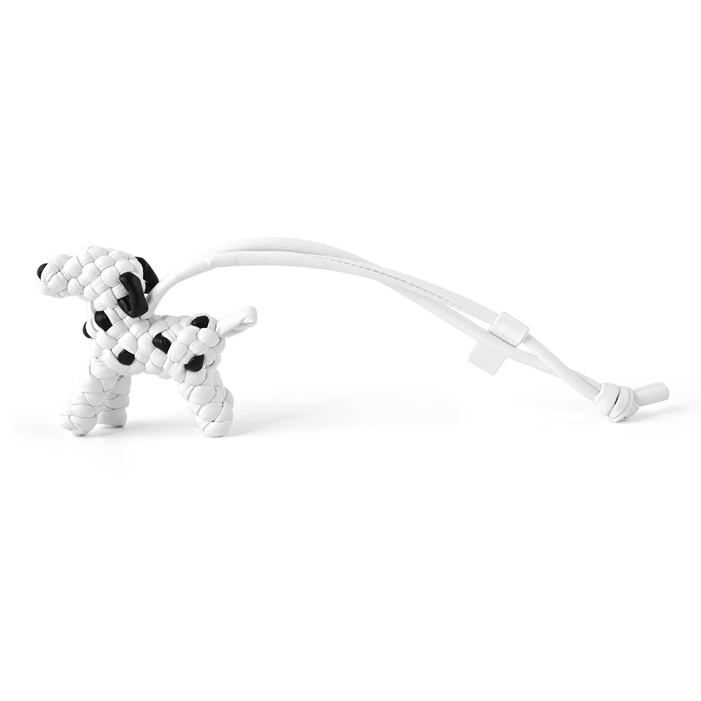 BV Leather Woven Dog Charm