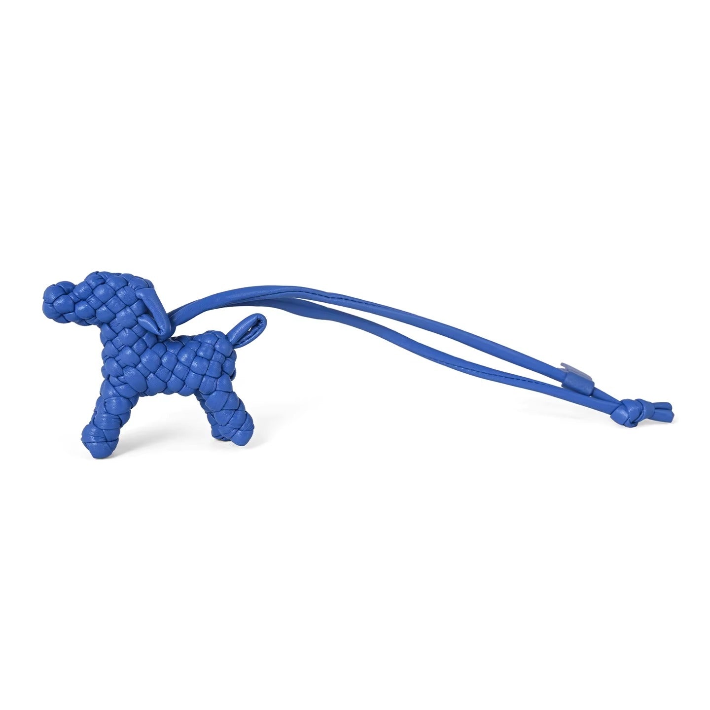 BV Leather Woven Dog Charm