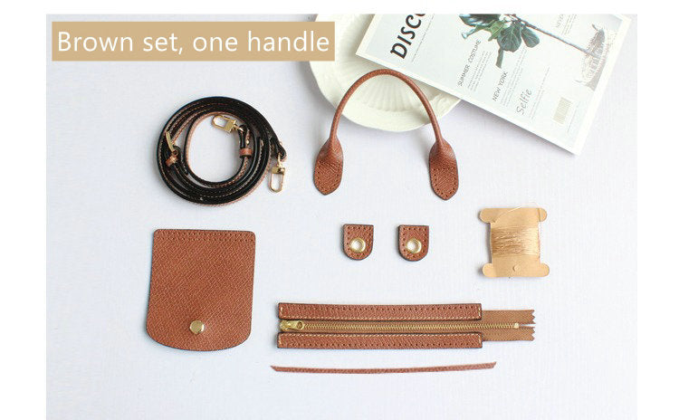 Full grain Leather DIY Kit for Le Pliage Pouch