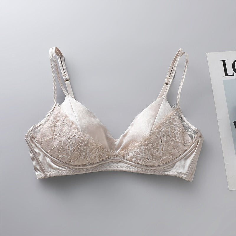 2025 New IN, Luxury Silk Lace Bra, Double-cup