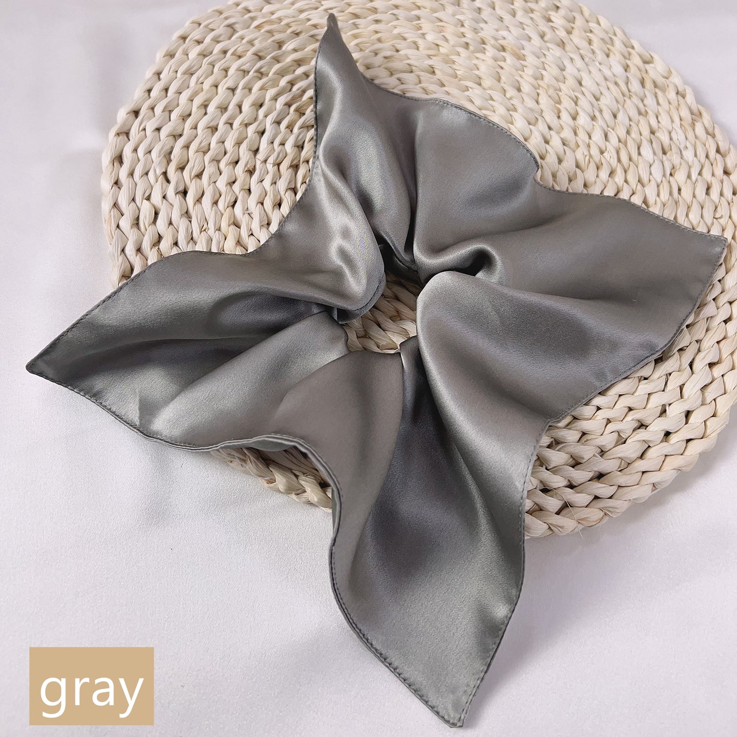 Chouchou pour cheveux 100 % soie 30Momme avec nœud