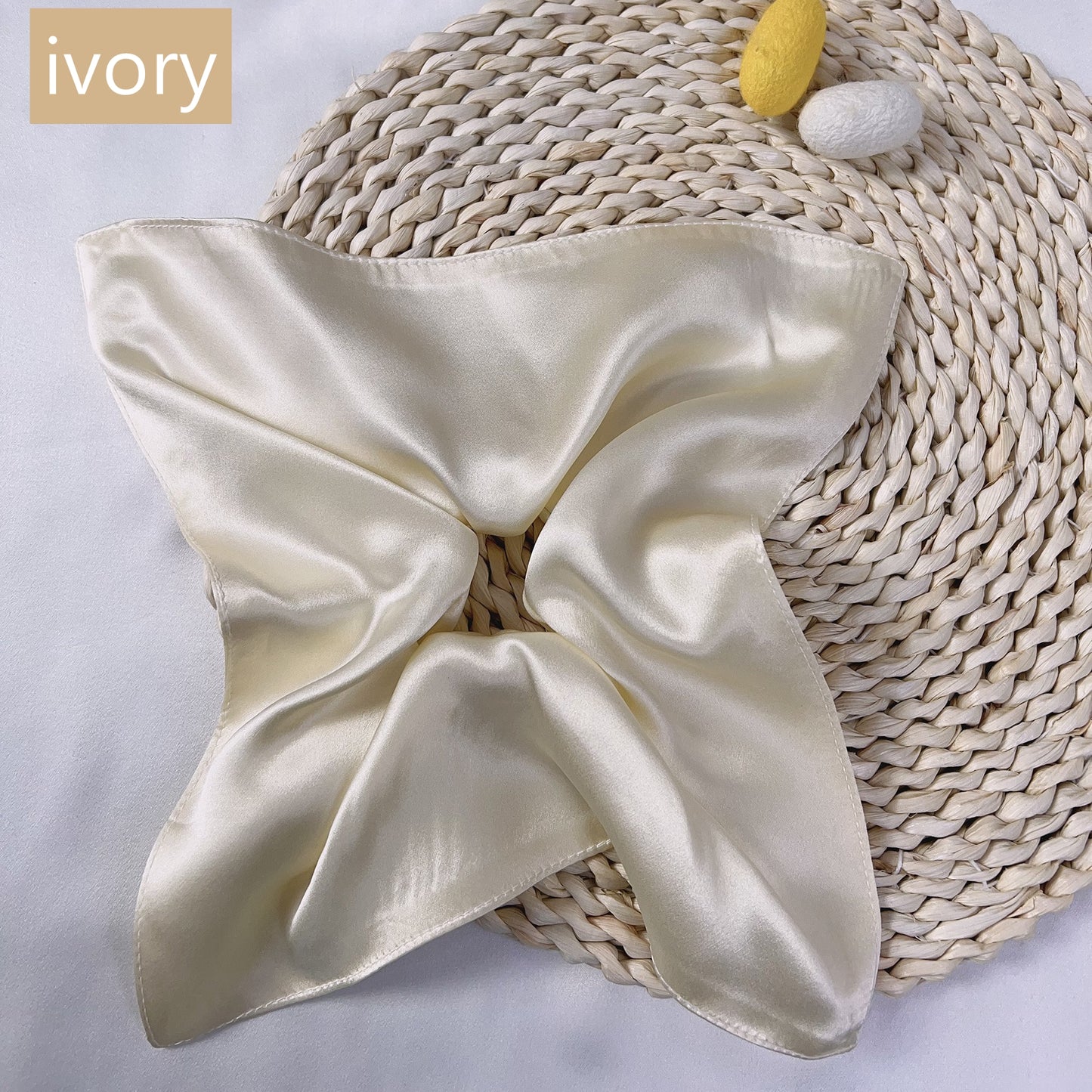 Chouchou pour cheveux 100 % soie 30Momme avec nœud