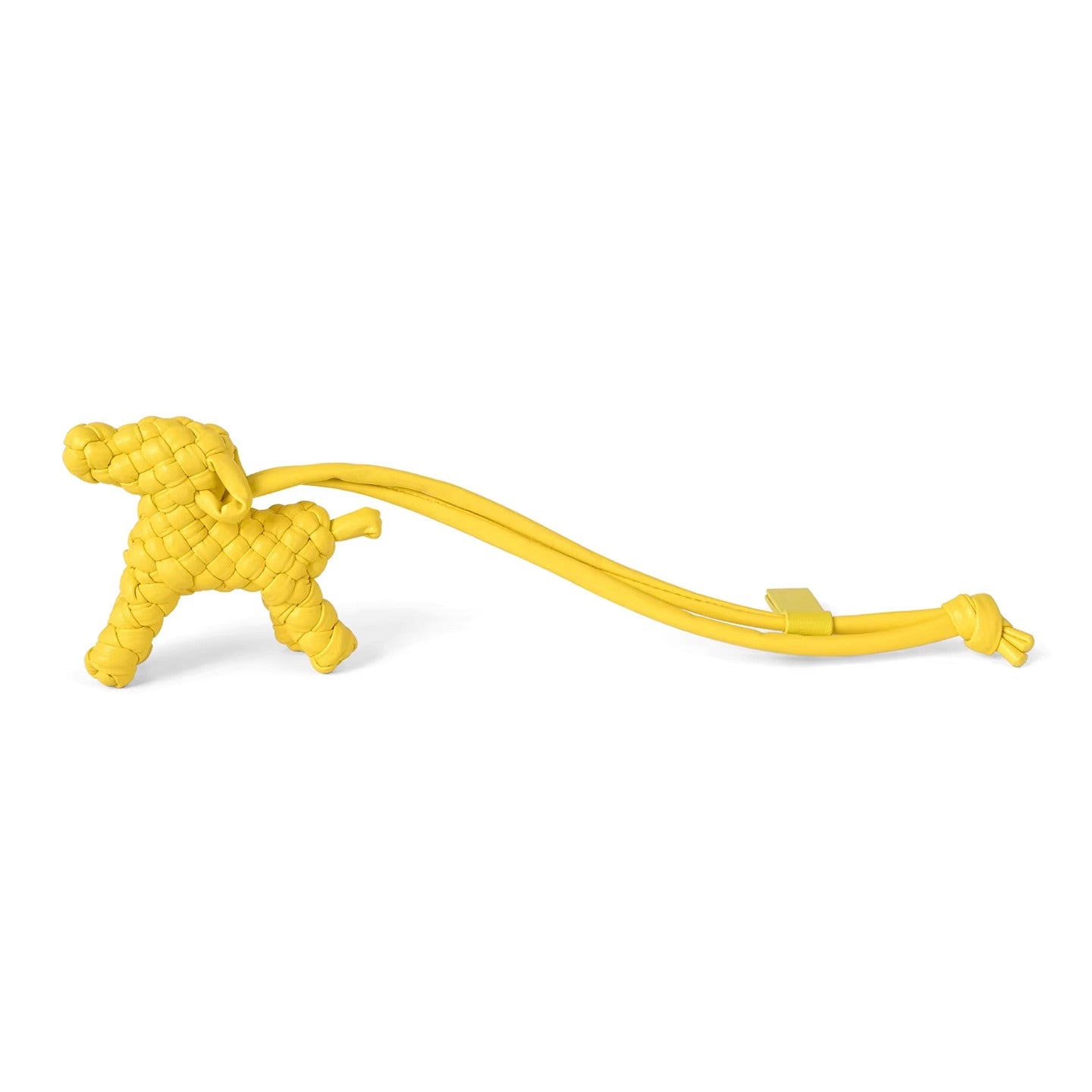 BV Leather Woven Dog Charm