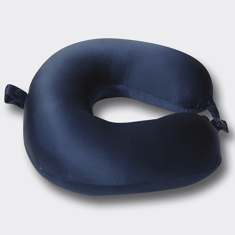 U-Shape Mulberry Silk Travel Neck Pillow /Eye Mask