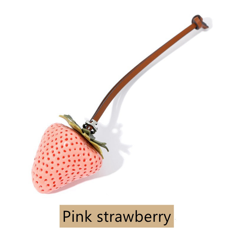 Eco-Resin Strawberry Bag Charm