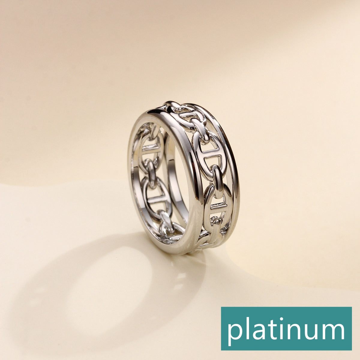 Echte Schalringe mit 18-Karat-Gold/Platin-Beschichtung