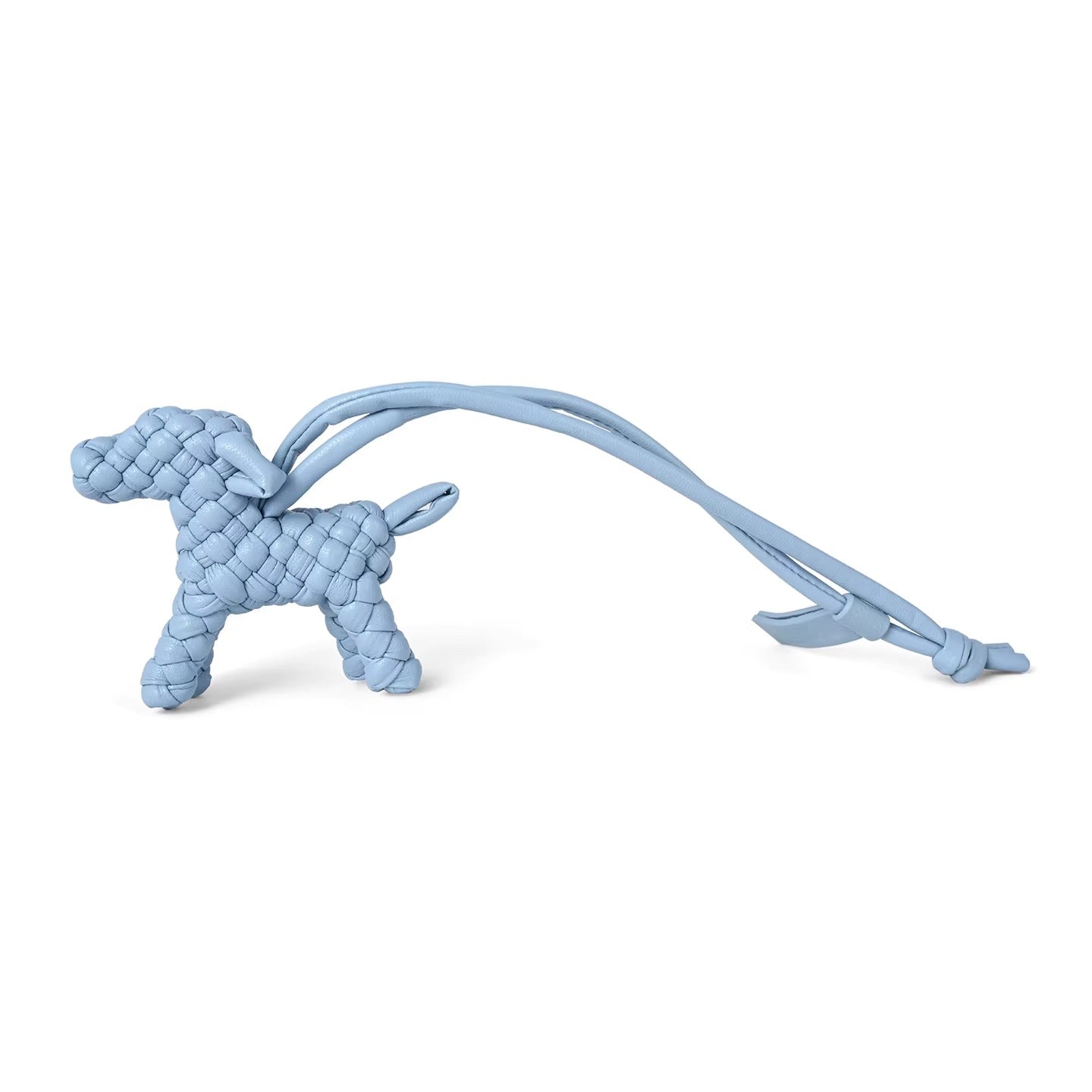 BV Leather Woven Dog Charm