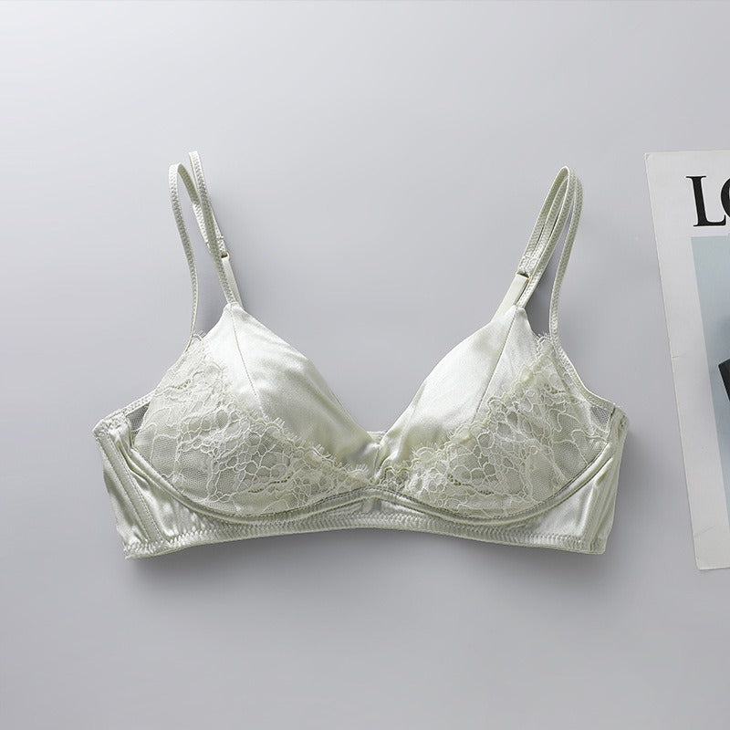 2025 New IN, Luxury Silk Lace Bra, Double-cup
