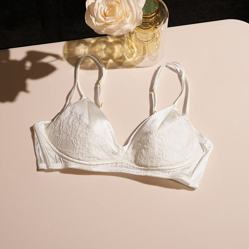 2025 New IN, Luxury Silk Lace Bra, Double-cup