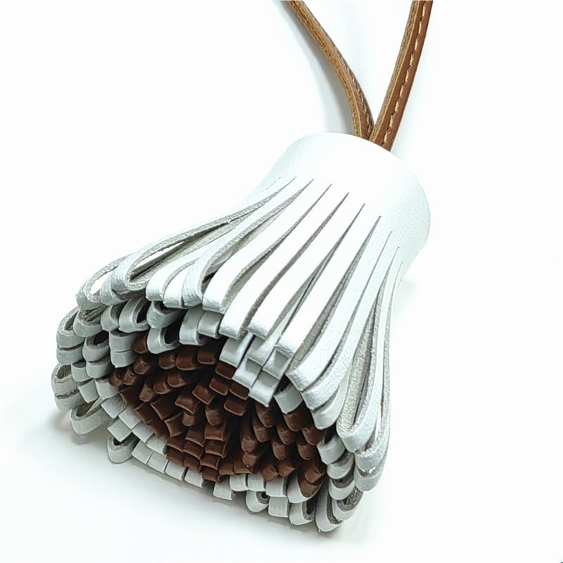Bijou de Sac en Cuir d'Agneau, Coeur avec Lettre
