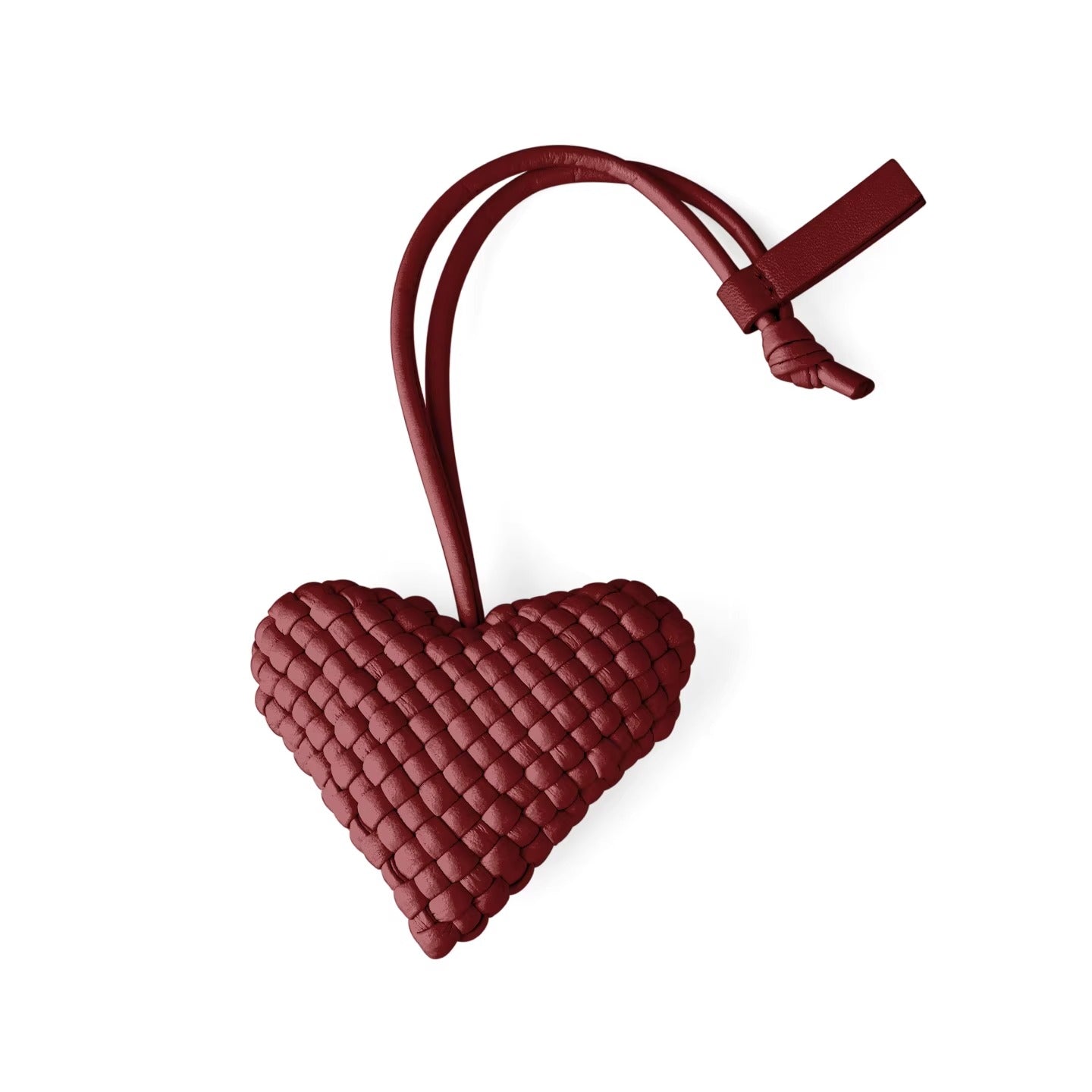 BV Leather Woven Dog Charm