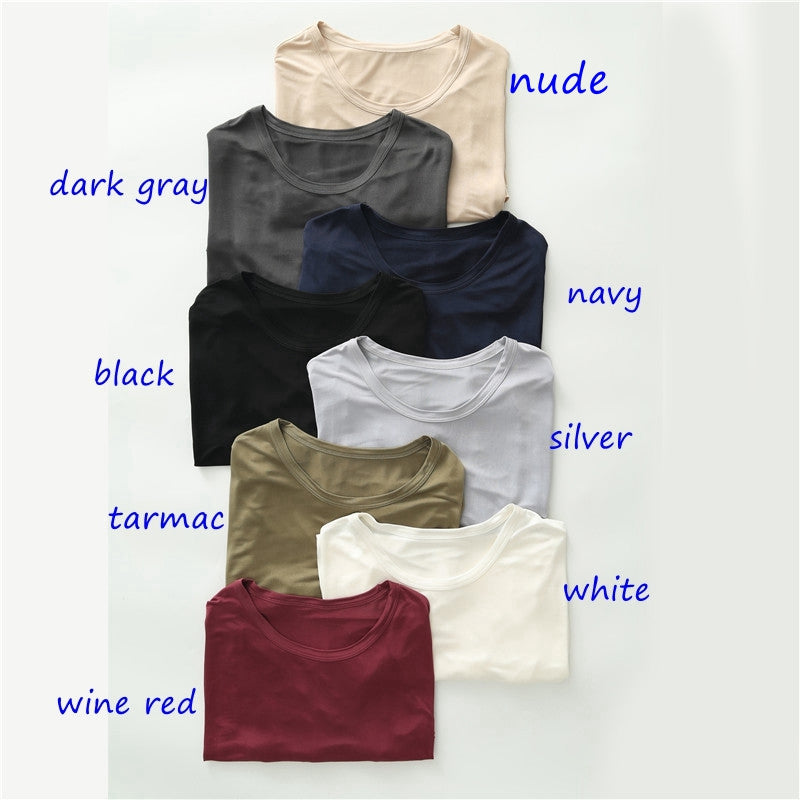 Men Mulberry Silk Crew T-shirt, 100% silk - Awulook