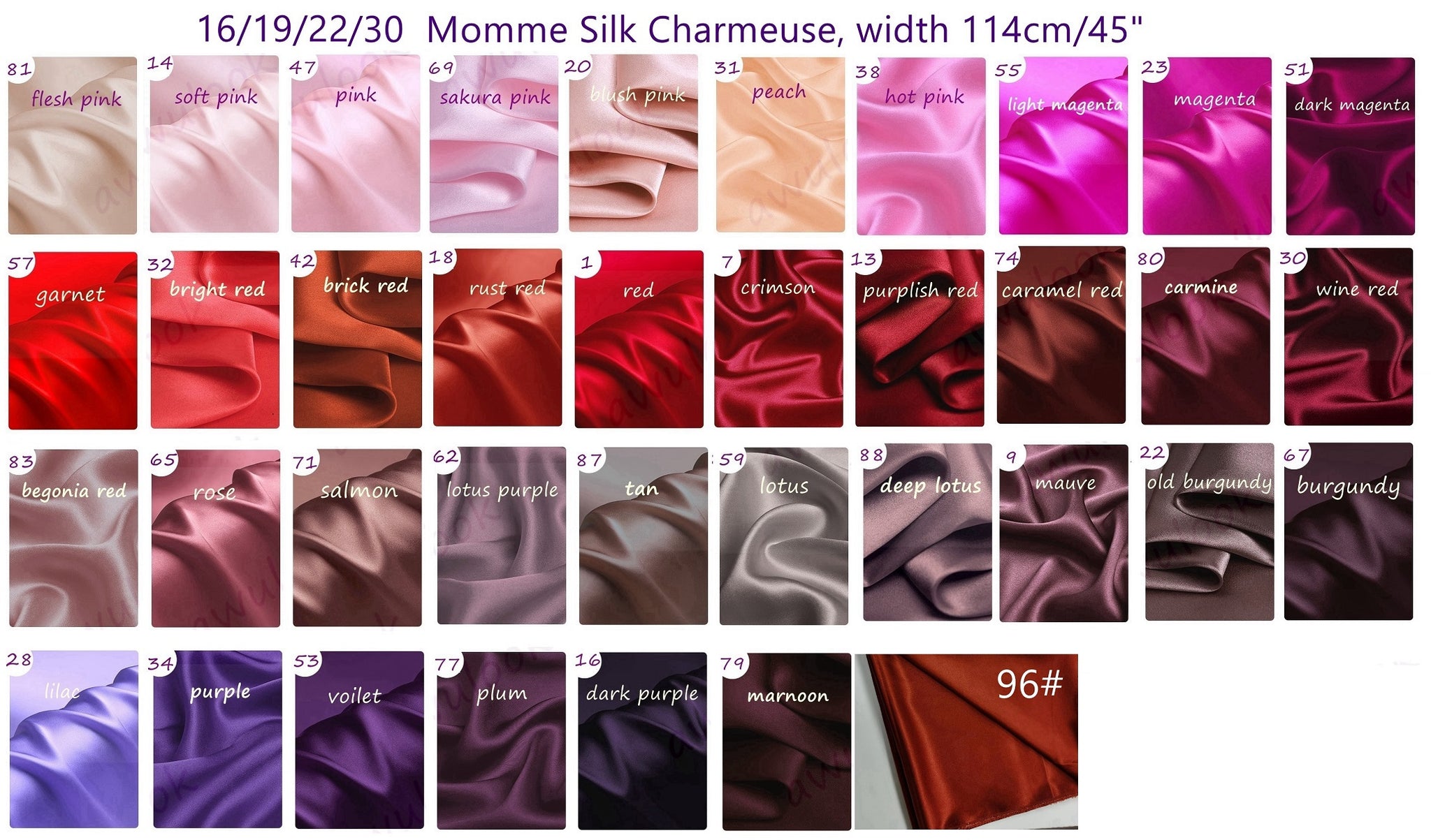 Lilac 100% Pure Mulberry Silk Fabric 19 momme Silk By The Yard