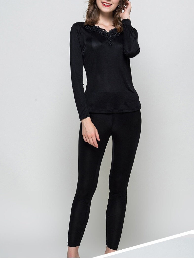 Women 100% Silk Thermal underwear/Leggings - Awulook