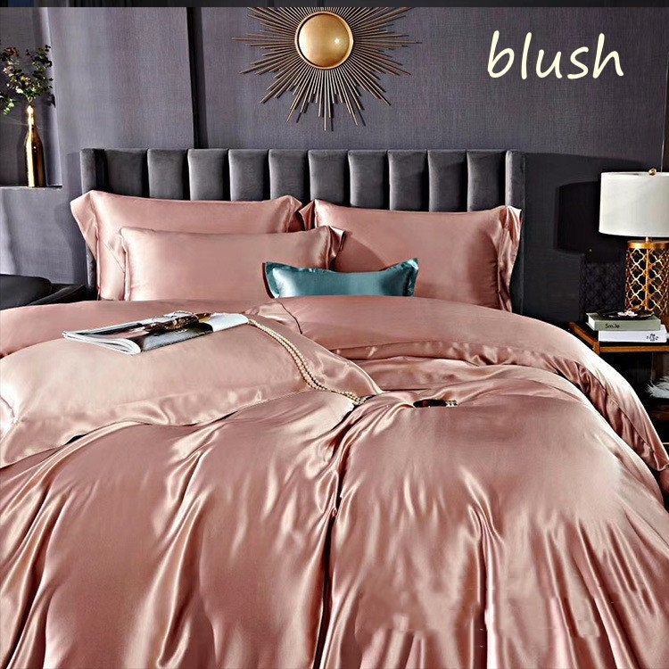 30Momme Seamless Silk 4PC Sheets Set- Flat sheet, Fitted sheet, Pillowcases - Awulook