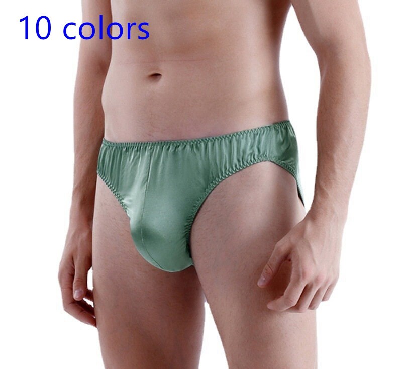 100% Mulberry Silk Boxer for Men, 10 colors, 3D crotch pouch design