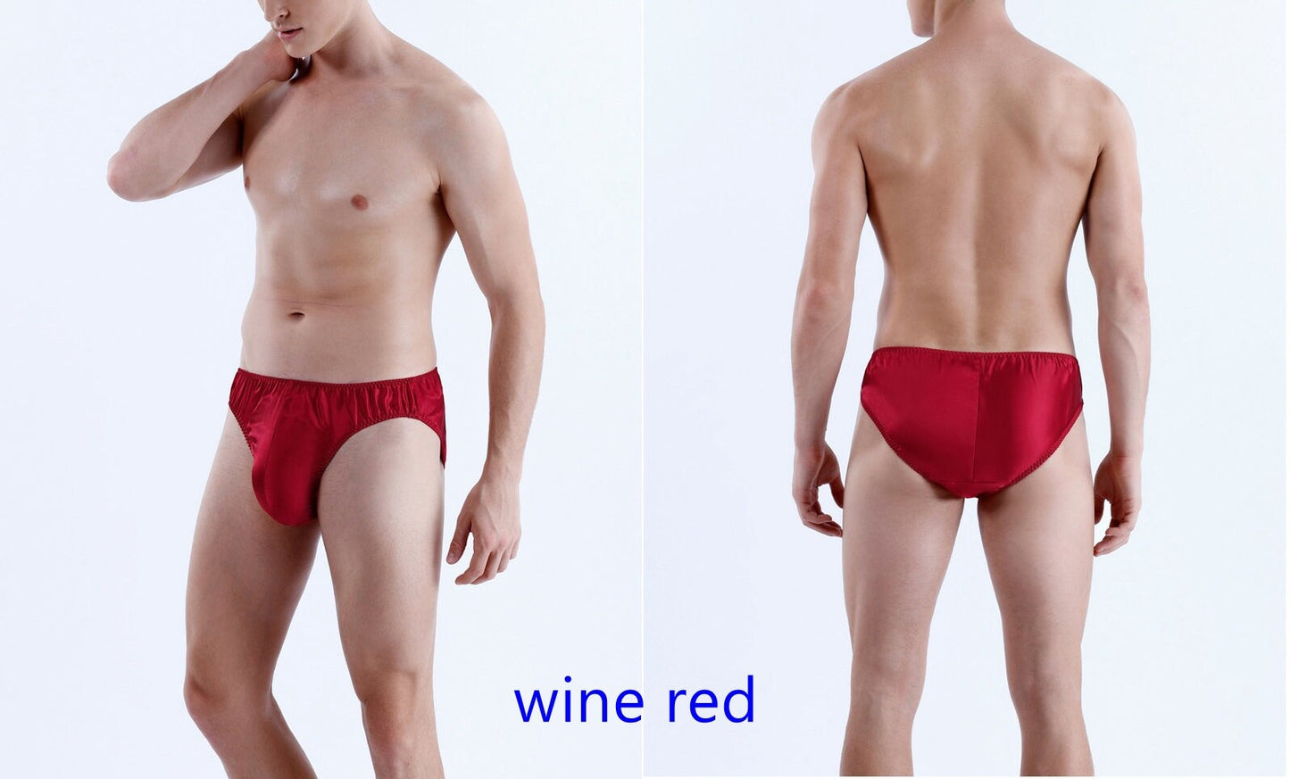 100% Mulberry Silk Boxer for Men, 10 colors, 3D crotch pouch design