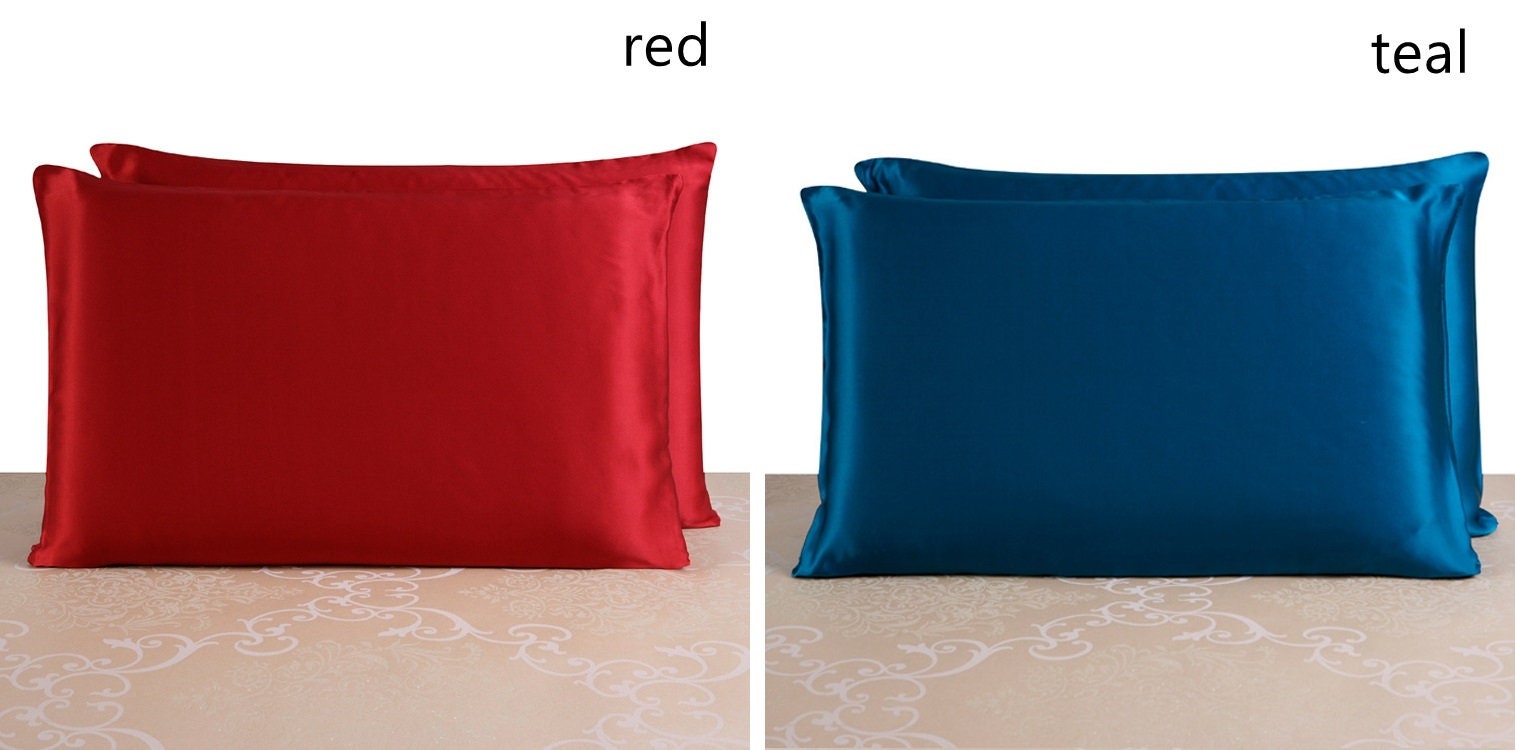 SET 2 of 22 Momme Silk Pillowcase, Zipper Closure - Awulook