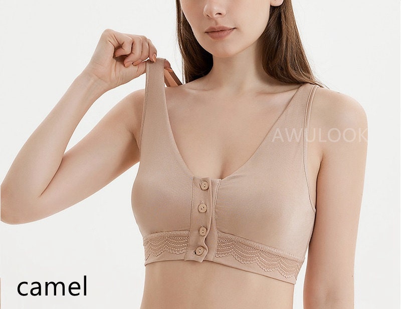Soutien-gorge T-shirt en soie avec fermeture sur le devant