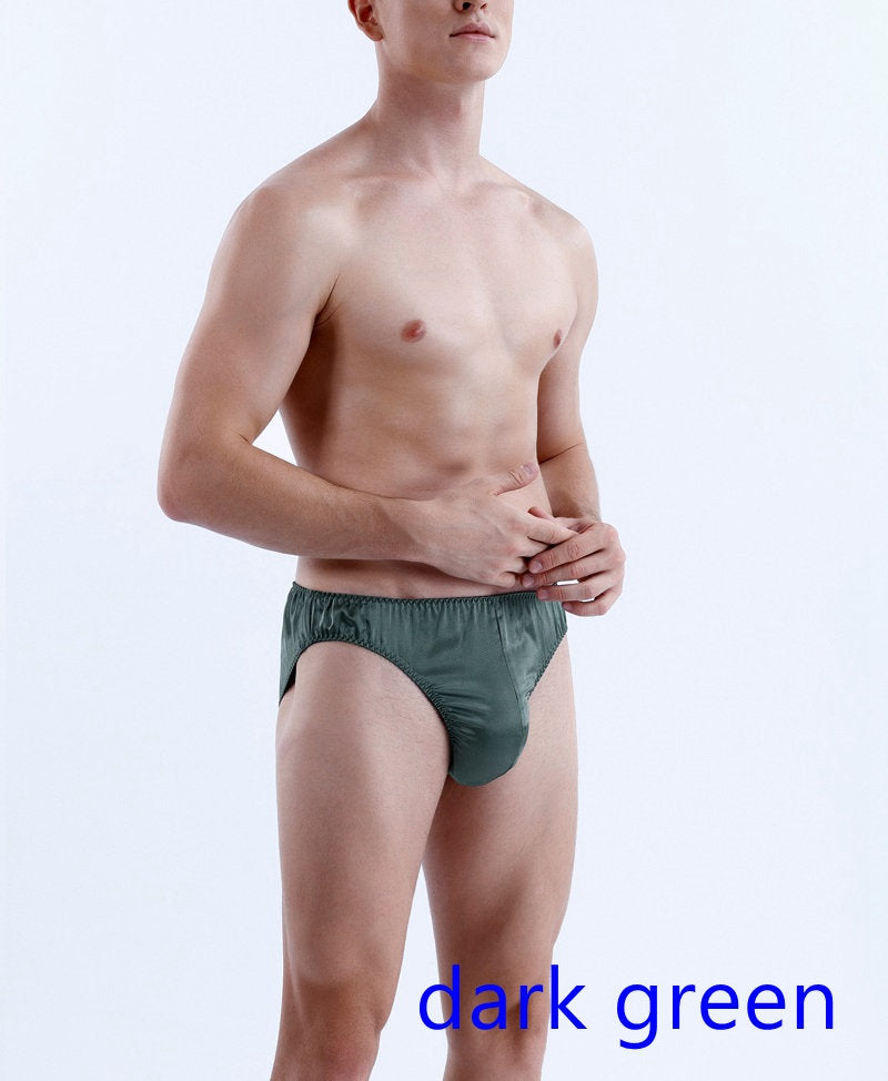 100% Mulberry Silk Boxer for Men, 10 colors, 3D crotch pouch design