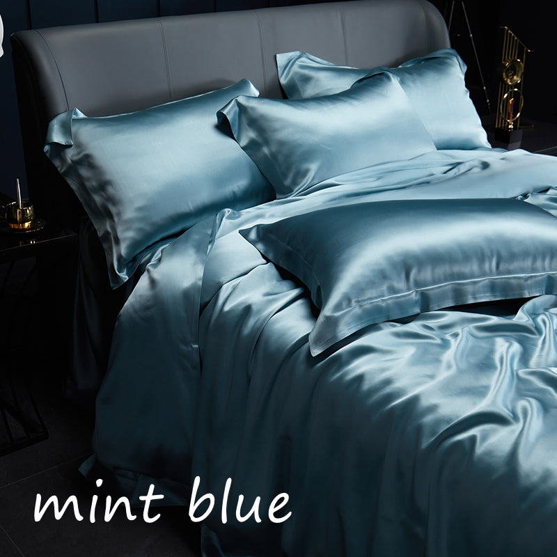 25Momme Seamless Luxury Silk Bedding Set4-Duvet cover Set - Awulook