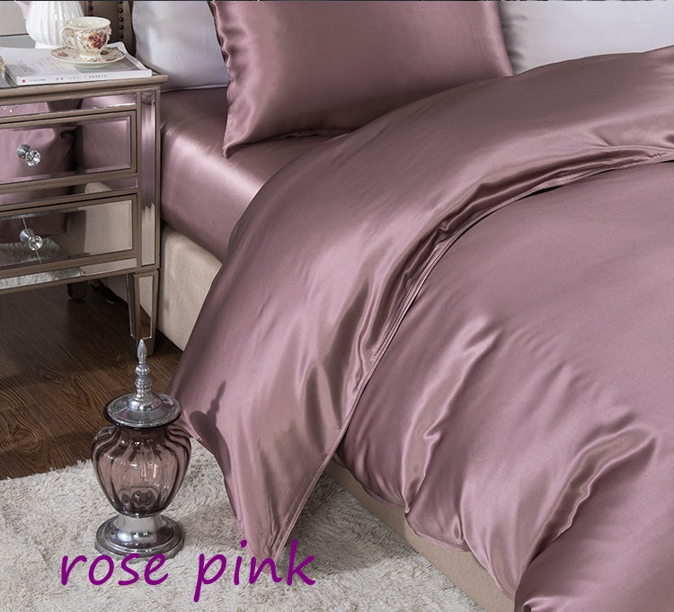25Momme Seamless Luxury Silk Bedding Set4-Duvet cover Set - Awulook