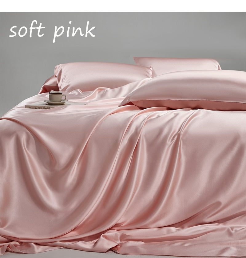 25Momme Seamless Luxury Silk Bedding Set4-Duvet cover Set - Awulook